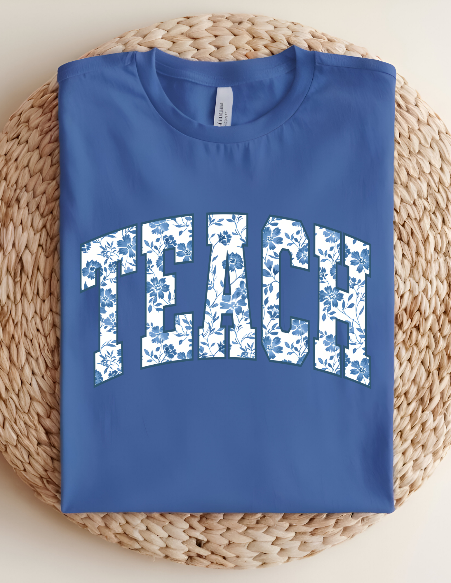 Floral “TEACH” Statement Tee