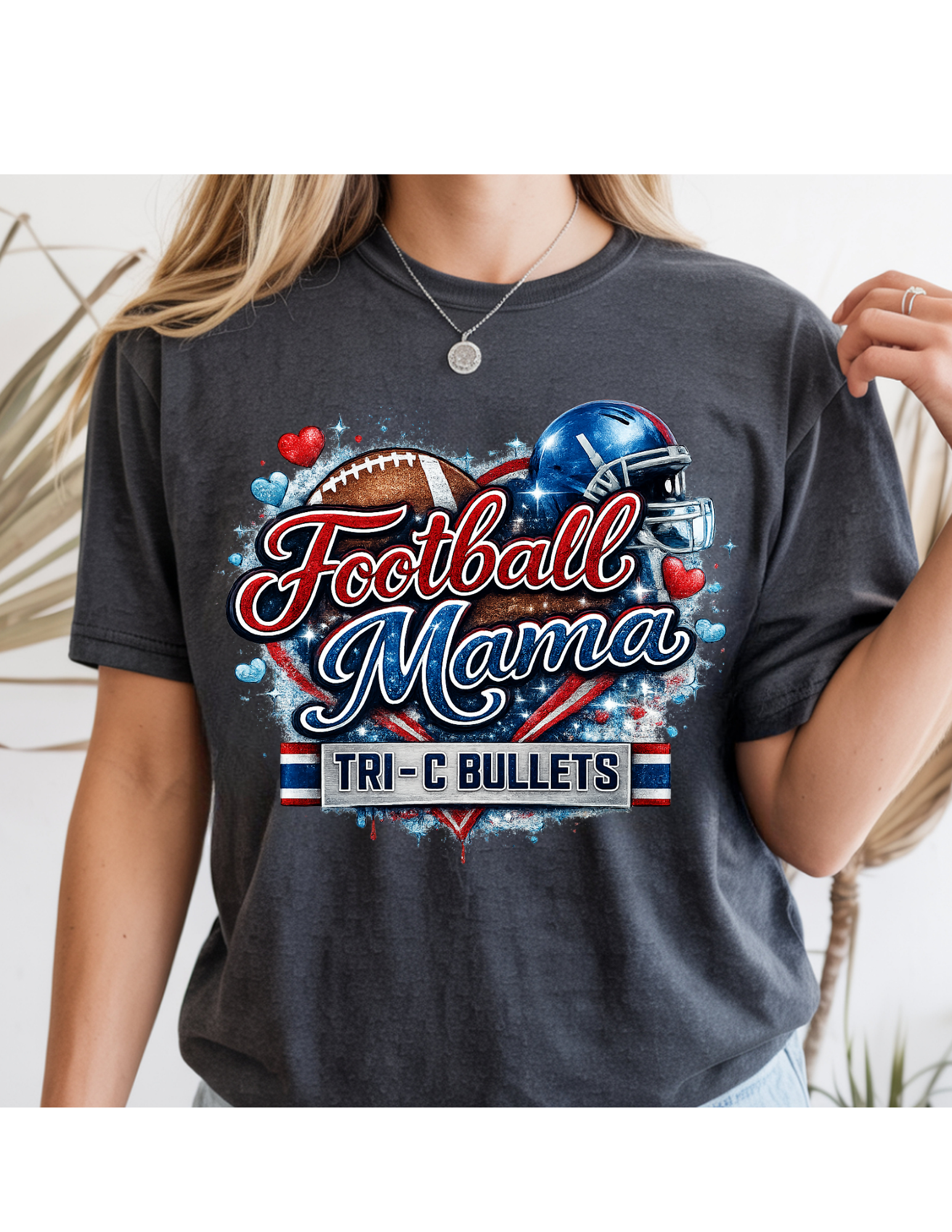 Tri-C Bullets Football Mama Tees
