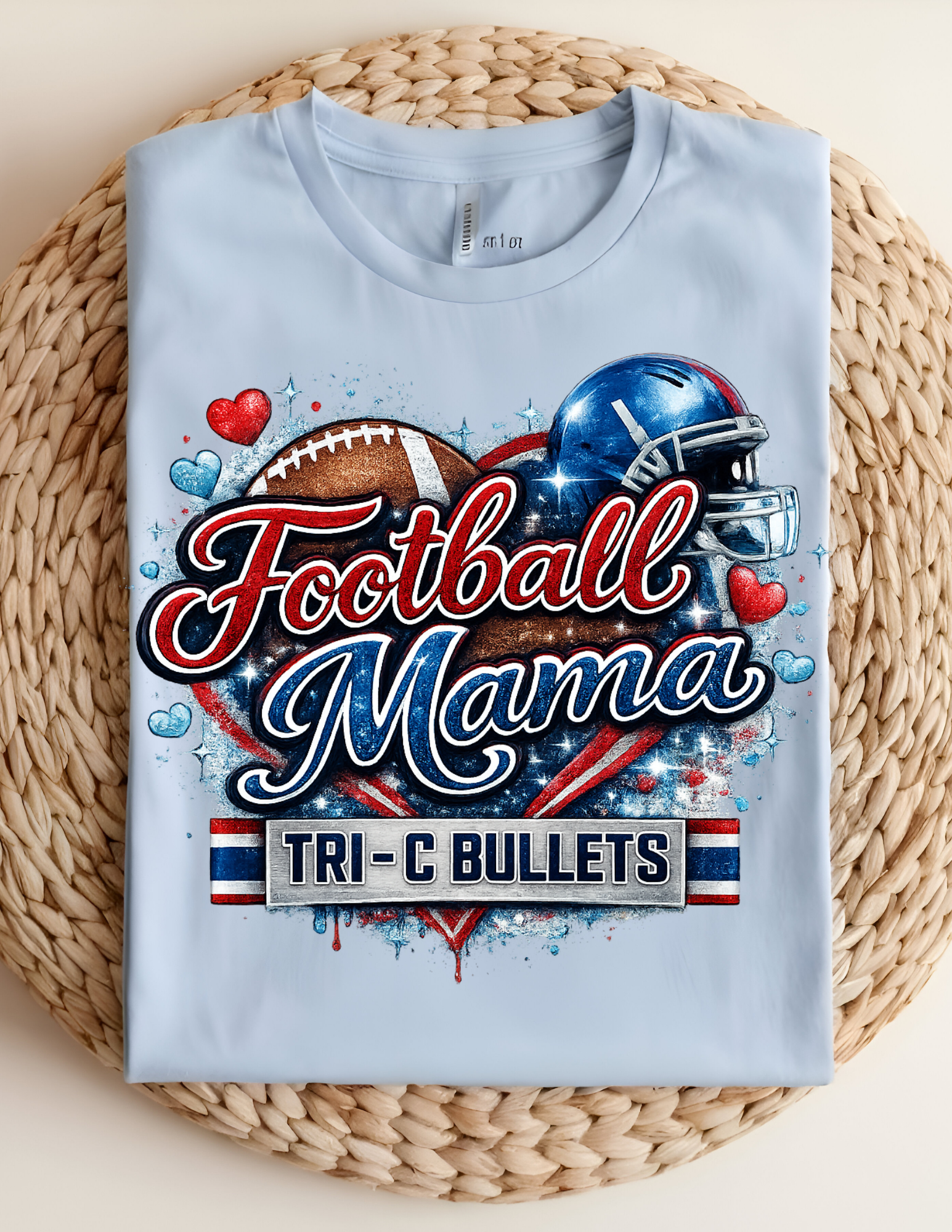 Tri-C Bullets Football Mama Tees