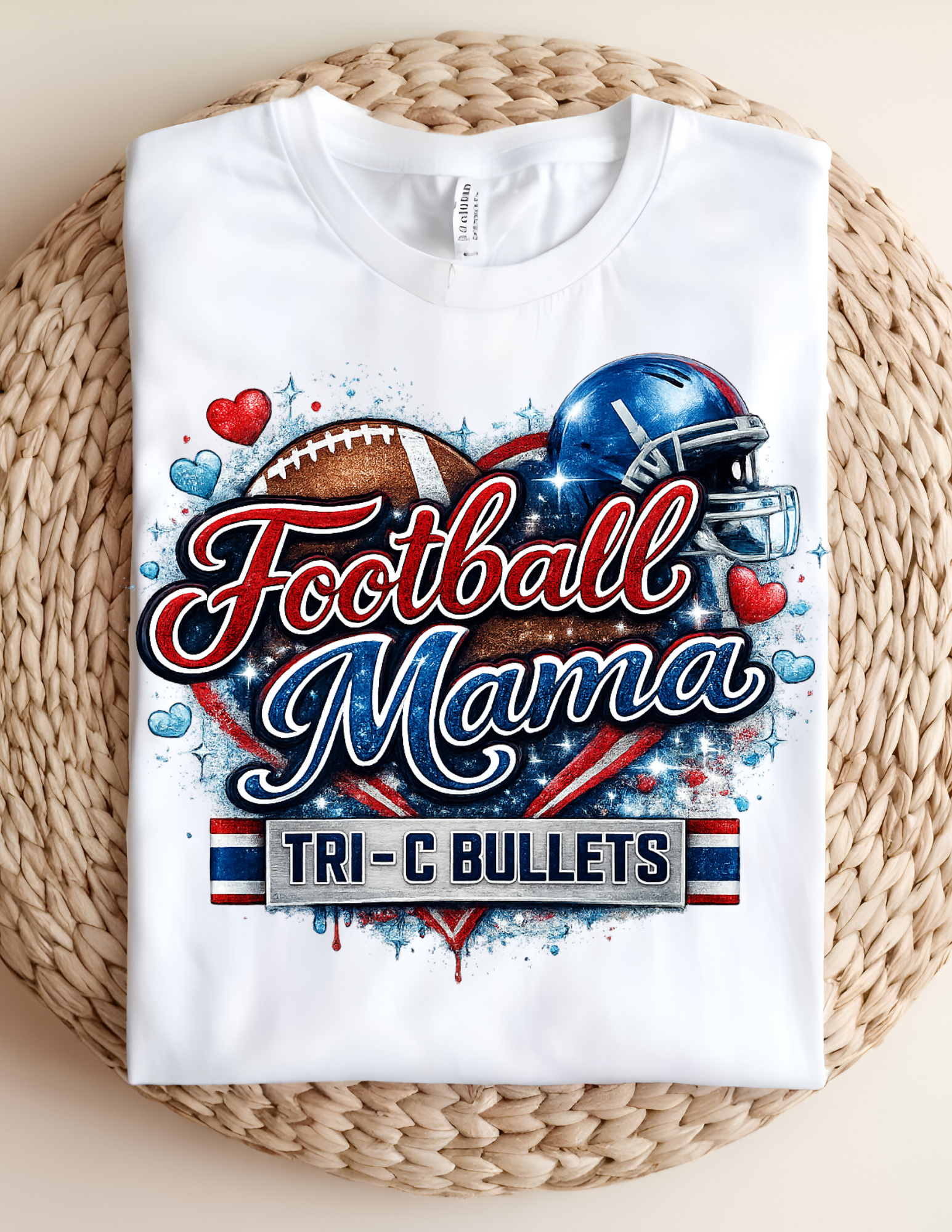 Tri-C Bullets Football Mama Tees