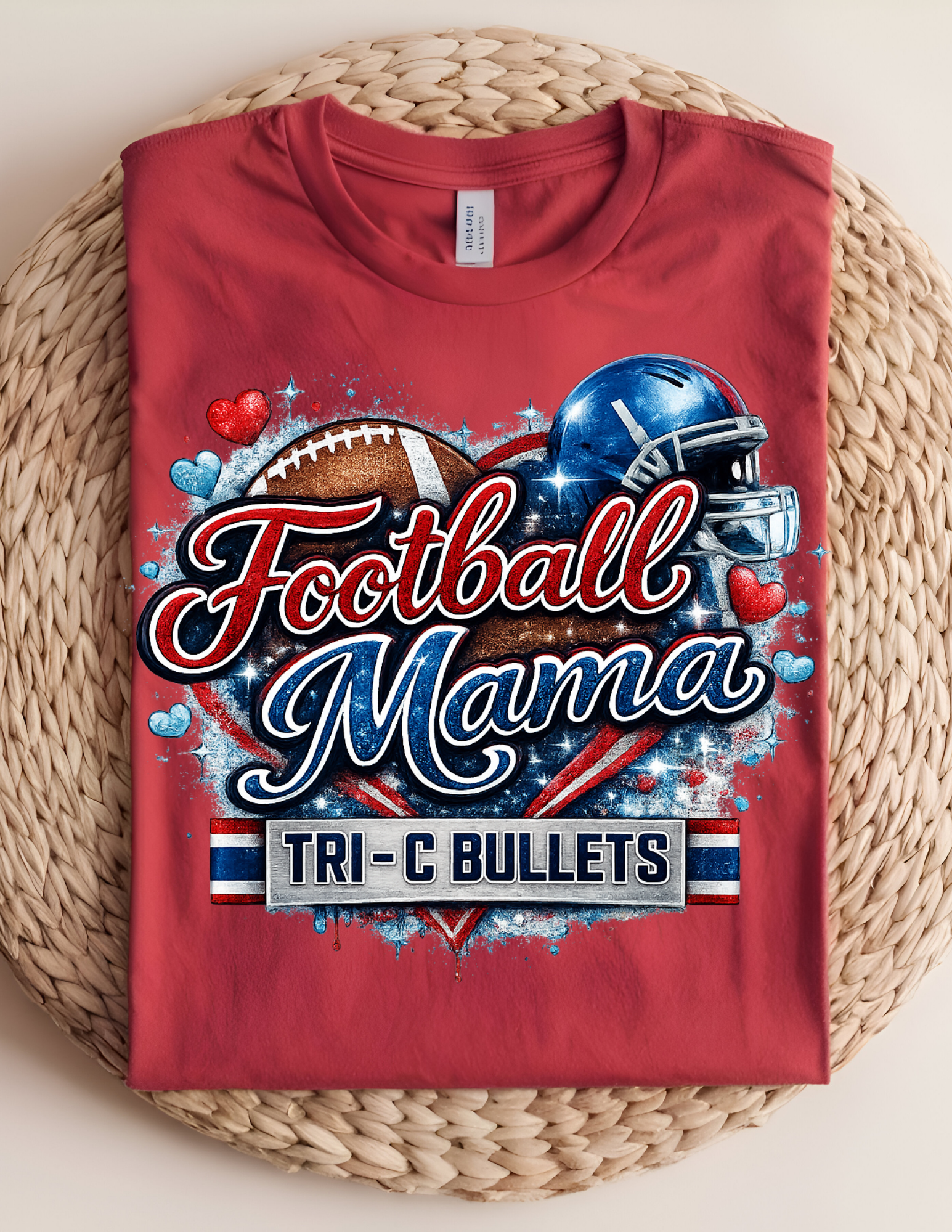 Tri-C Bullets Football Mama Tees
