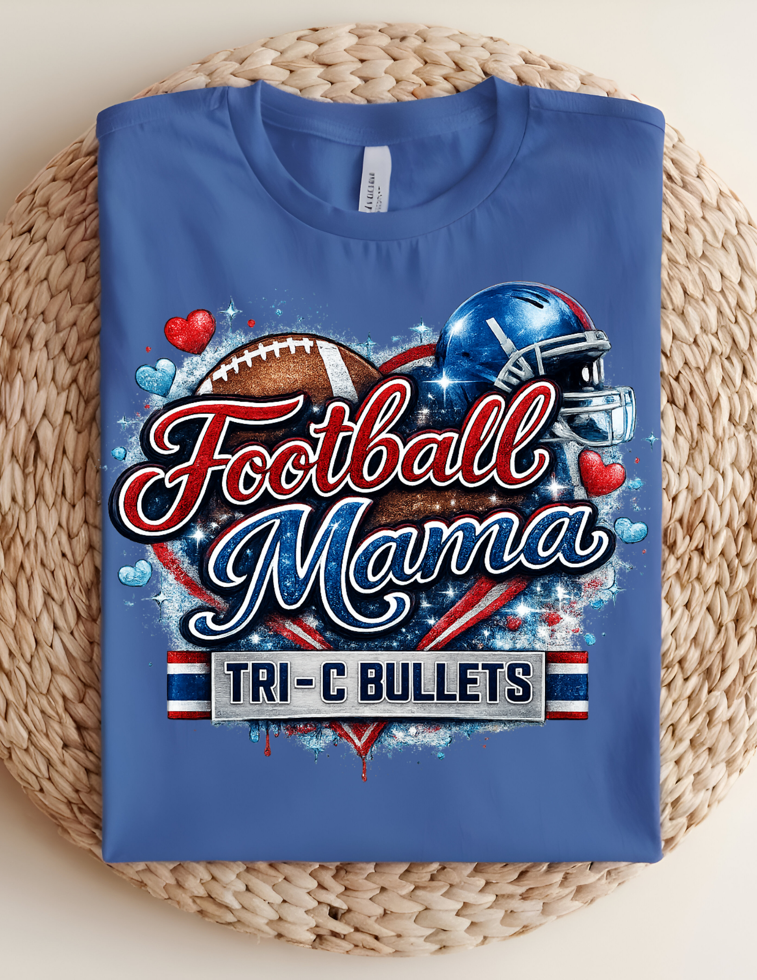 Tri-C Bullets Football Mama Tees