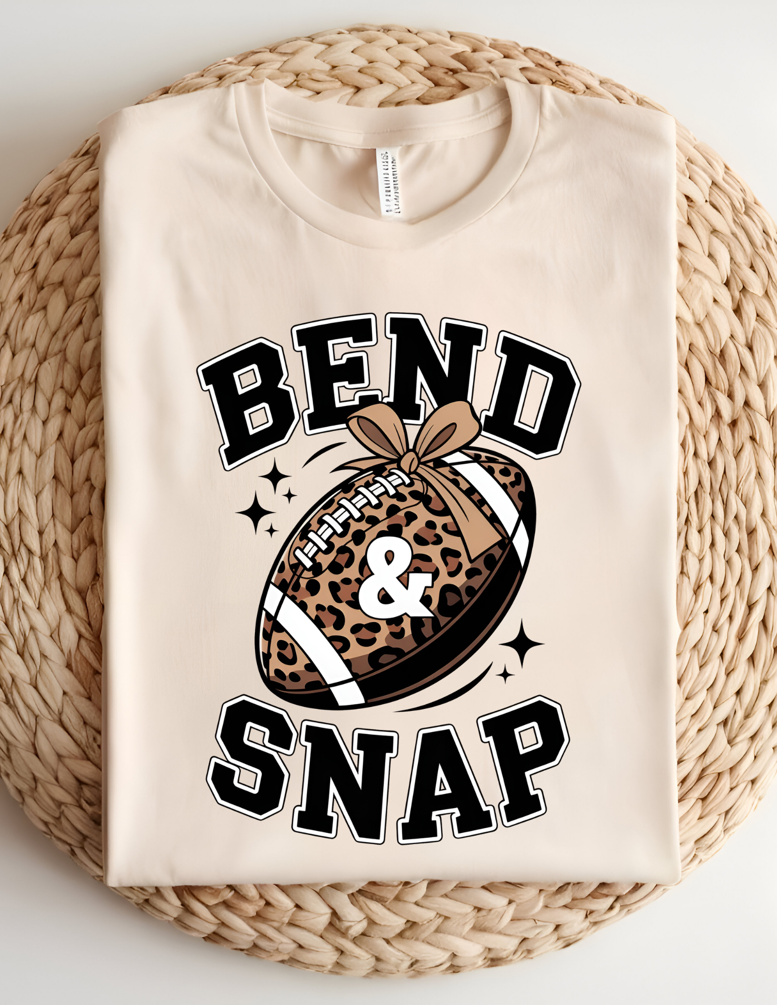 Bend & Snap Football Bow Graphic Tee