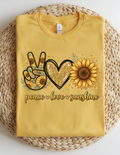 Peace Love Sunshine Sunflower Tee