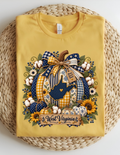 West Virginia Patchwork Pumpkin Fall Tee