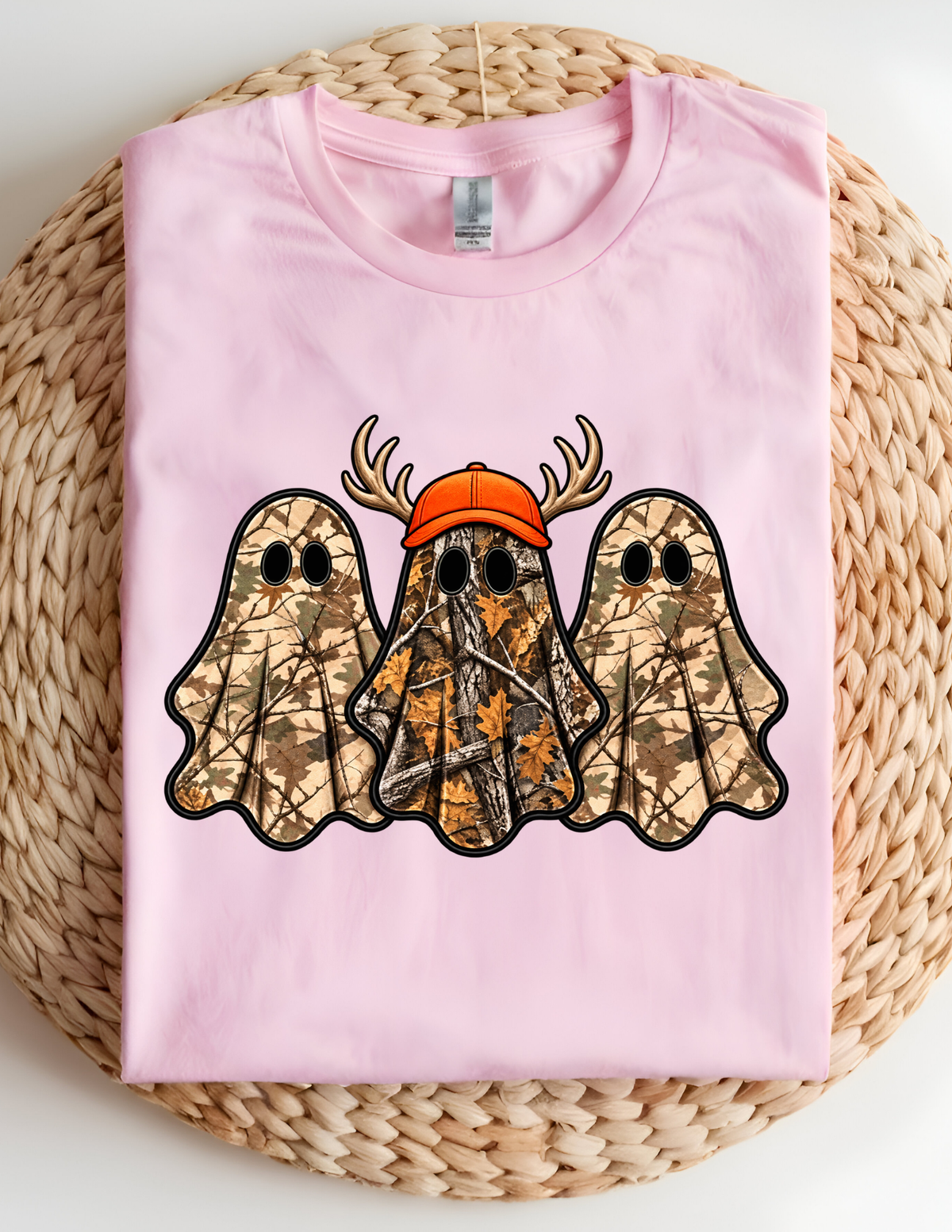 Camo Hunting Ghosts Halloween Tee