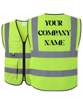 Custom Hi-Vis Safety Vest with Company Name – ANSI Certified Reflective Work Vest