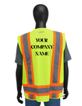 Custom V2 Safety Vest with Company Logo – Reflective Work Vest (Unisex)