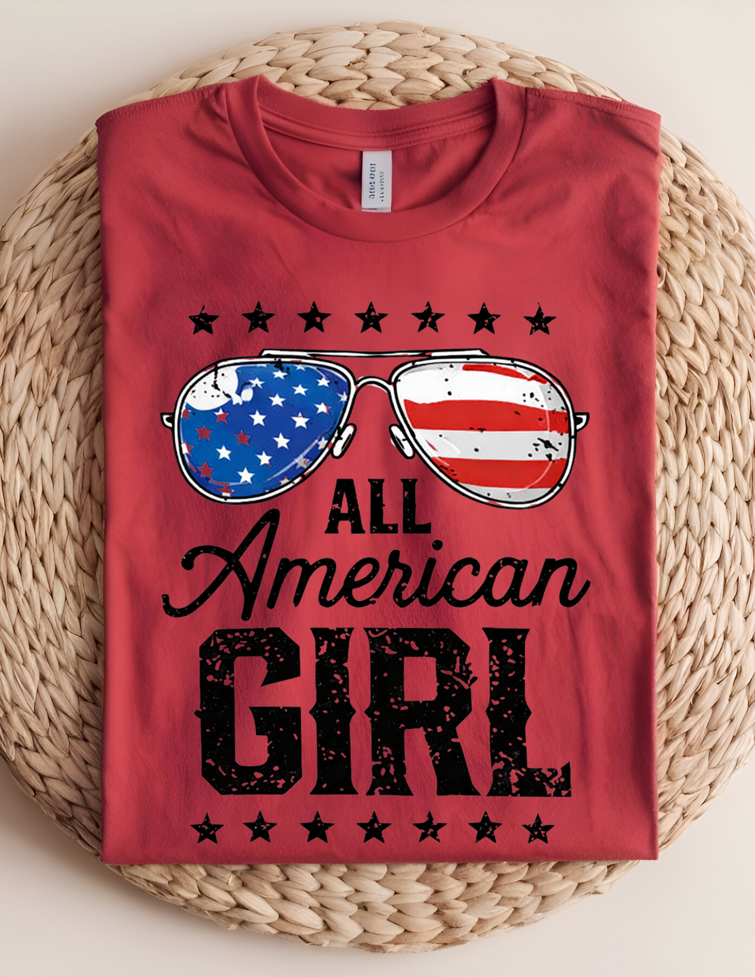 All American Girl Patriotic Graphic Tee
