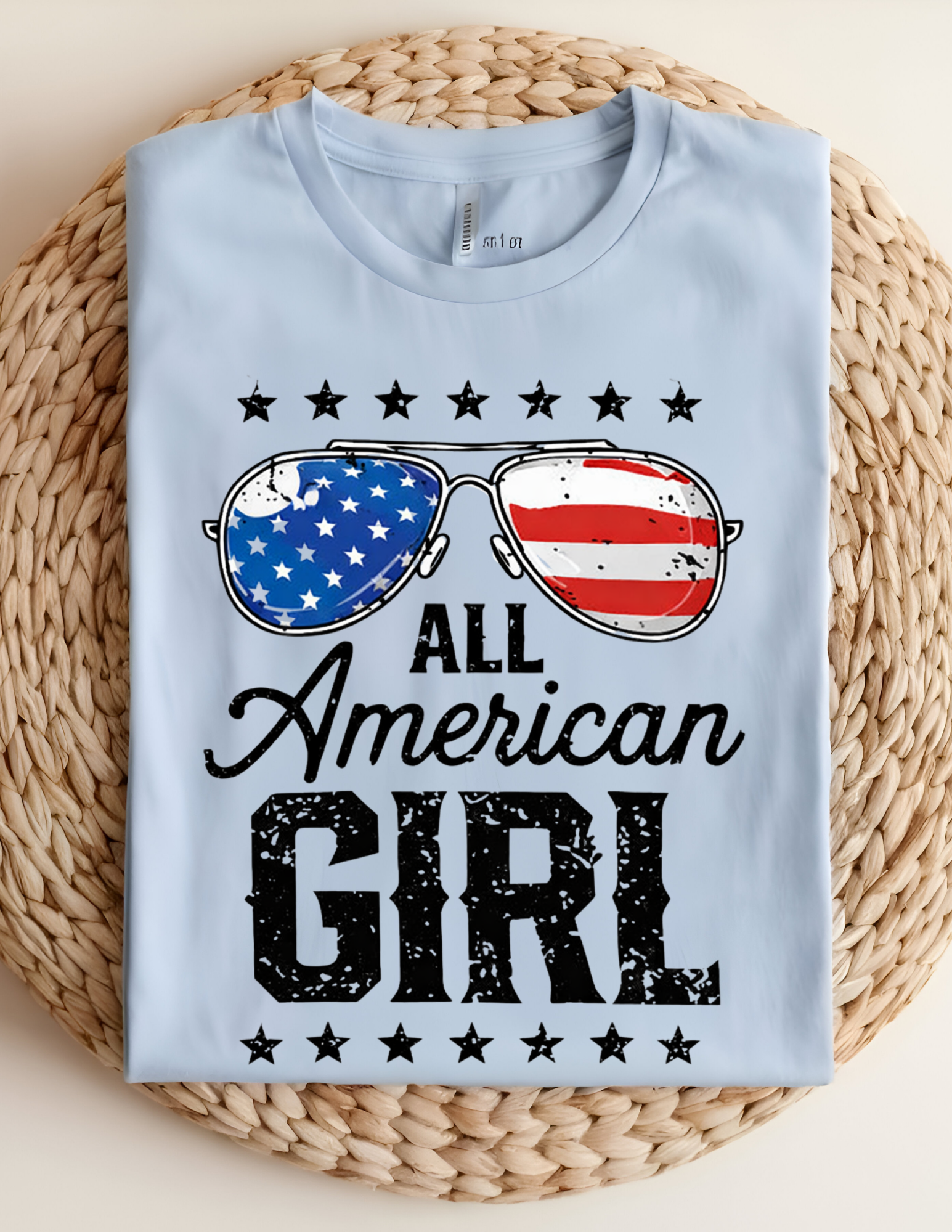 All American Girl Patriotic Graphic Tee