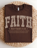 Leopard Faith Tee – Matthew 17:20 Scripture Shirt