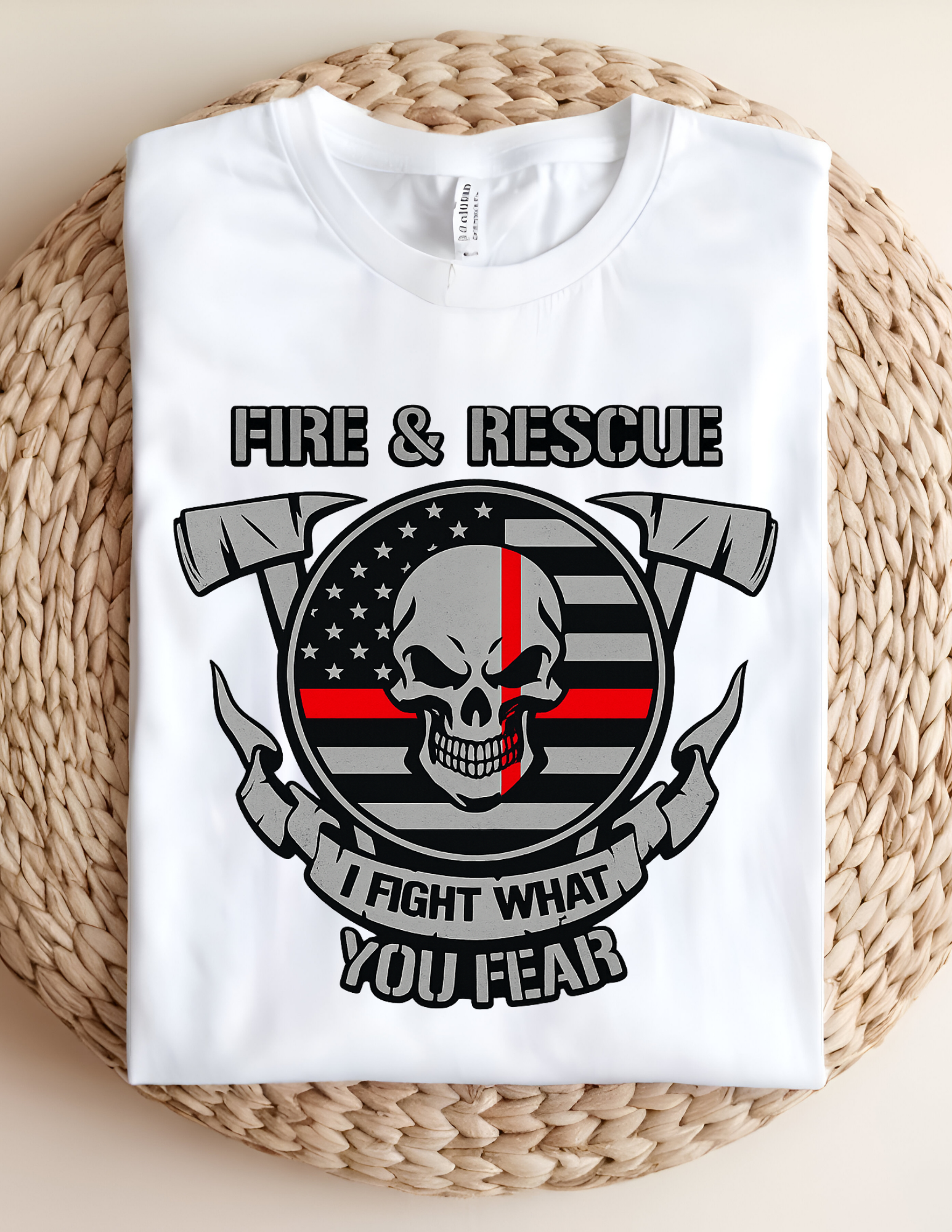 Fire & Rescue “I Fight What You Fear” Skull Tee