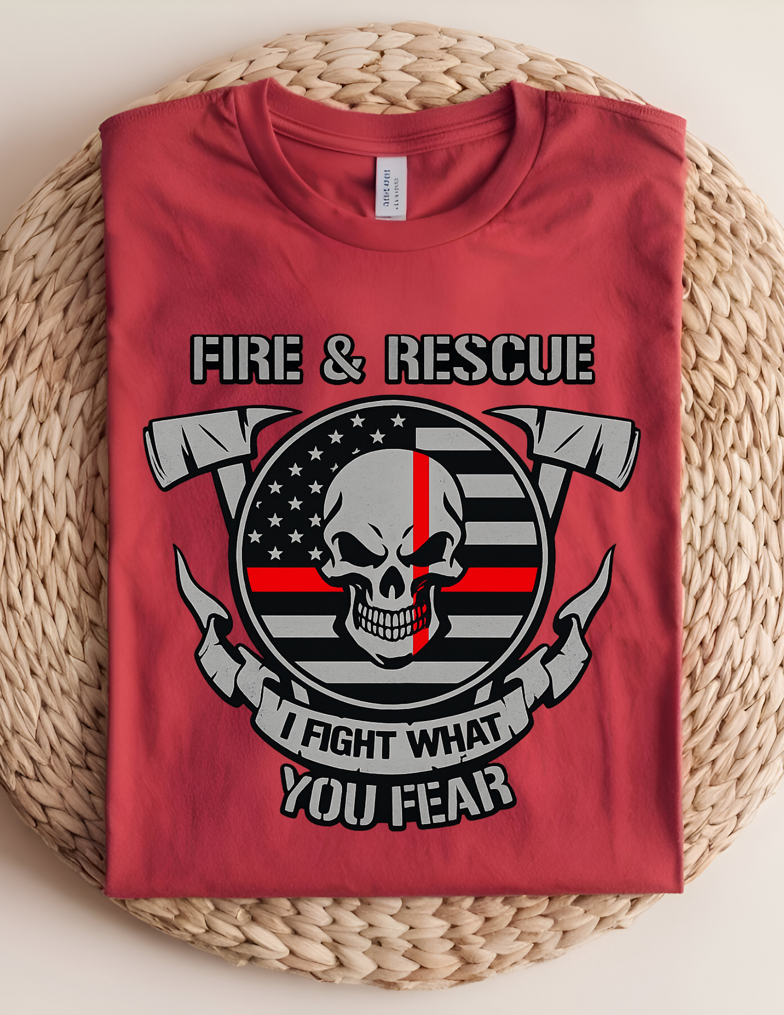 Fire & Rescue “I Fight What You Fear” Skull Tee