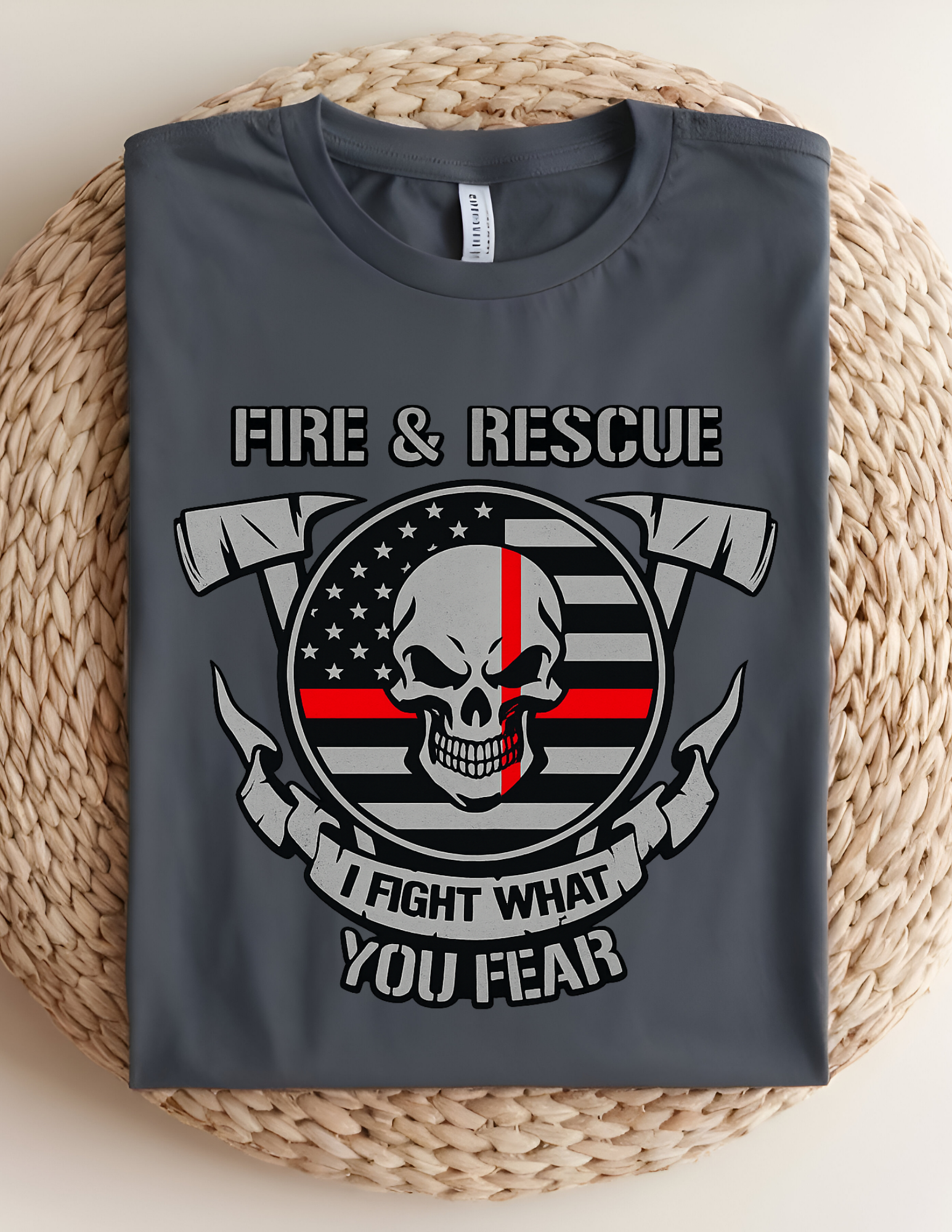 Fire & Rescue “I Fight What You Fear” Skull Tee