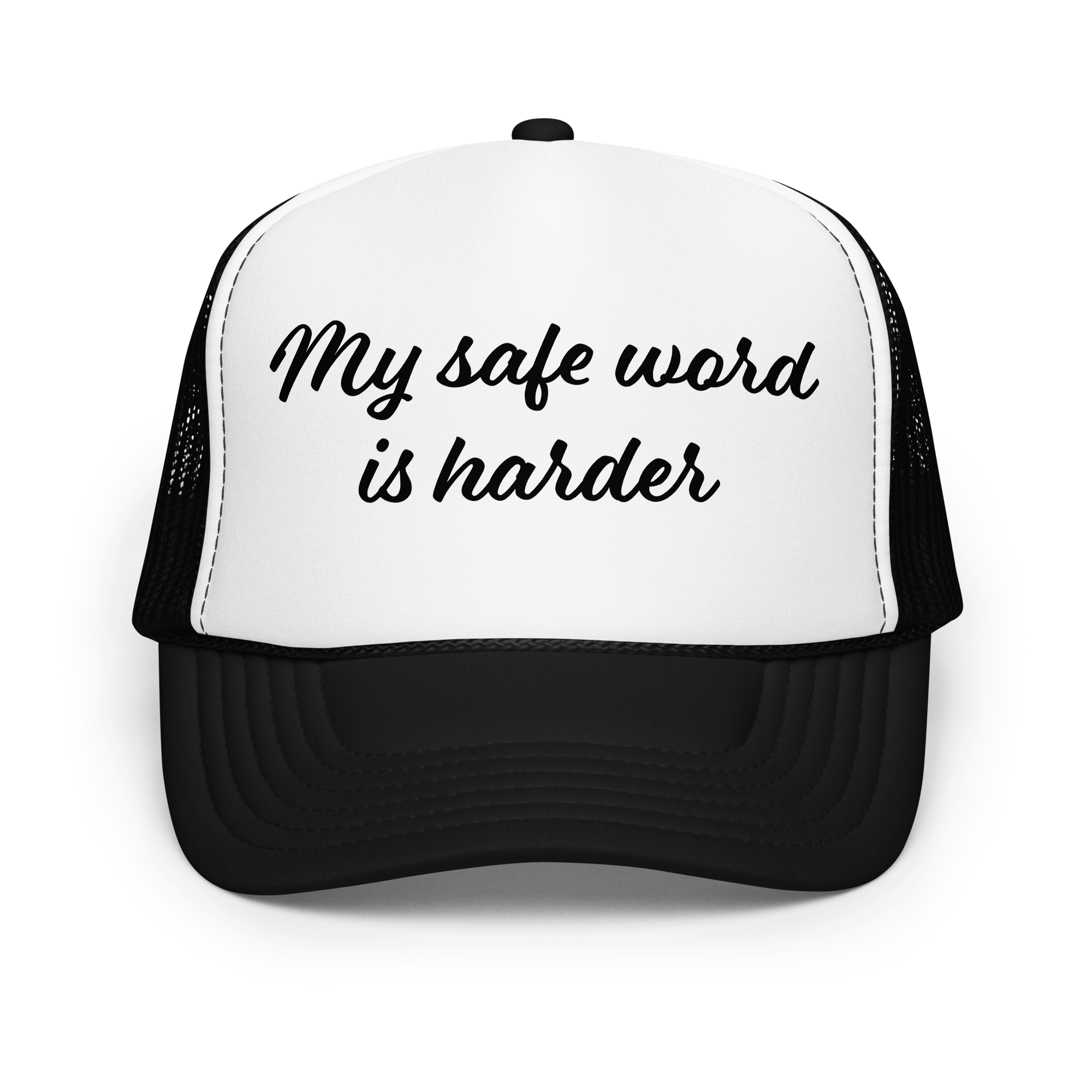 “My Safe Word is Harder” Foam Trucker Hat 😏🔥