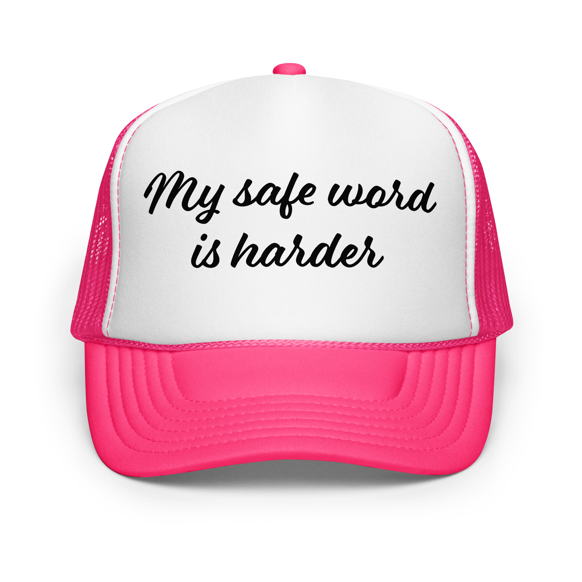“My Safe Word is Harder” Foam Trucker Hat 😏🔥
