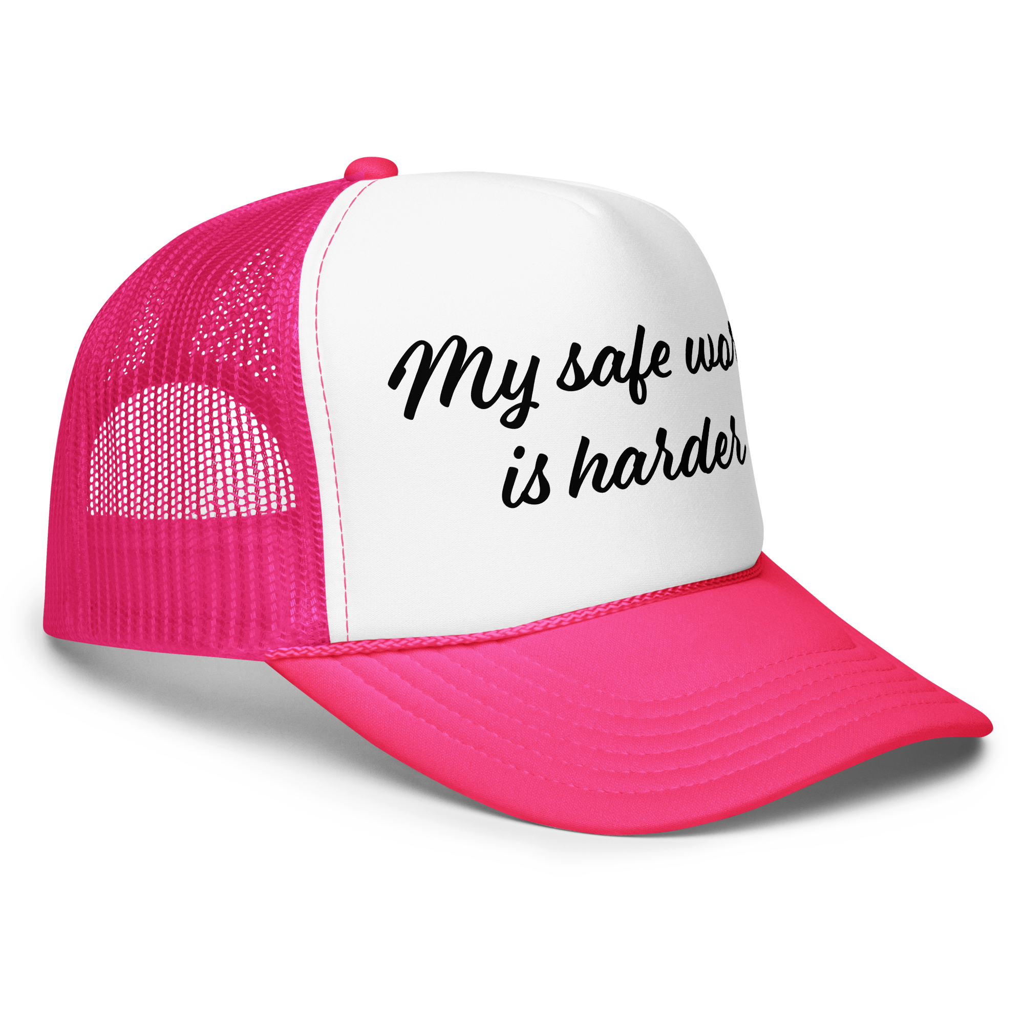 “My Safe Word is Harder” Foam Trucker Hat 😏🔥