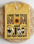 Mom & Mimi Sunflower Leopard Tee