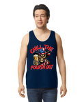 Chill The Fourth Out Patriotic Skull Men’s Tank