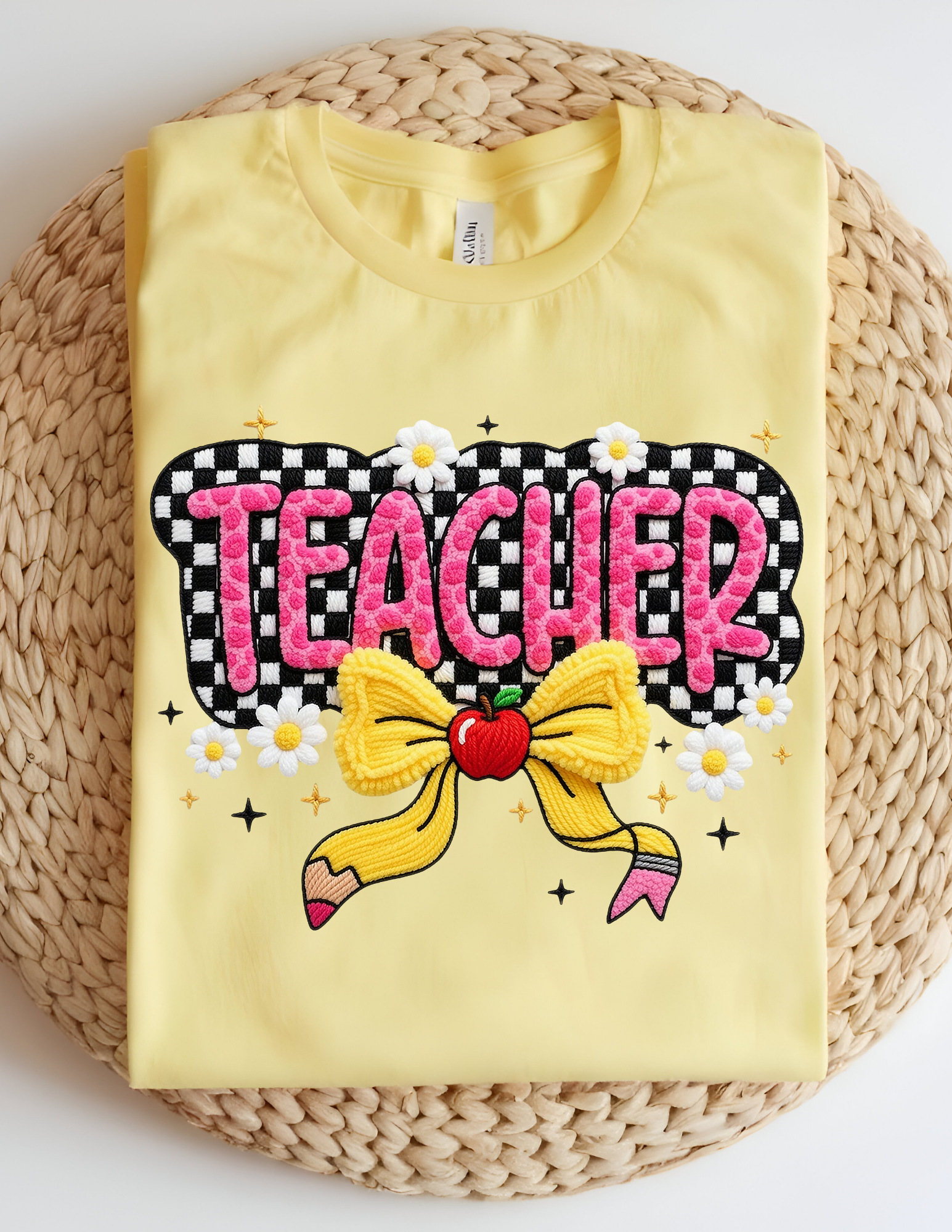 Coquette Teacher Bow Graphic Tee