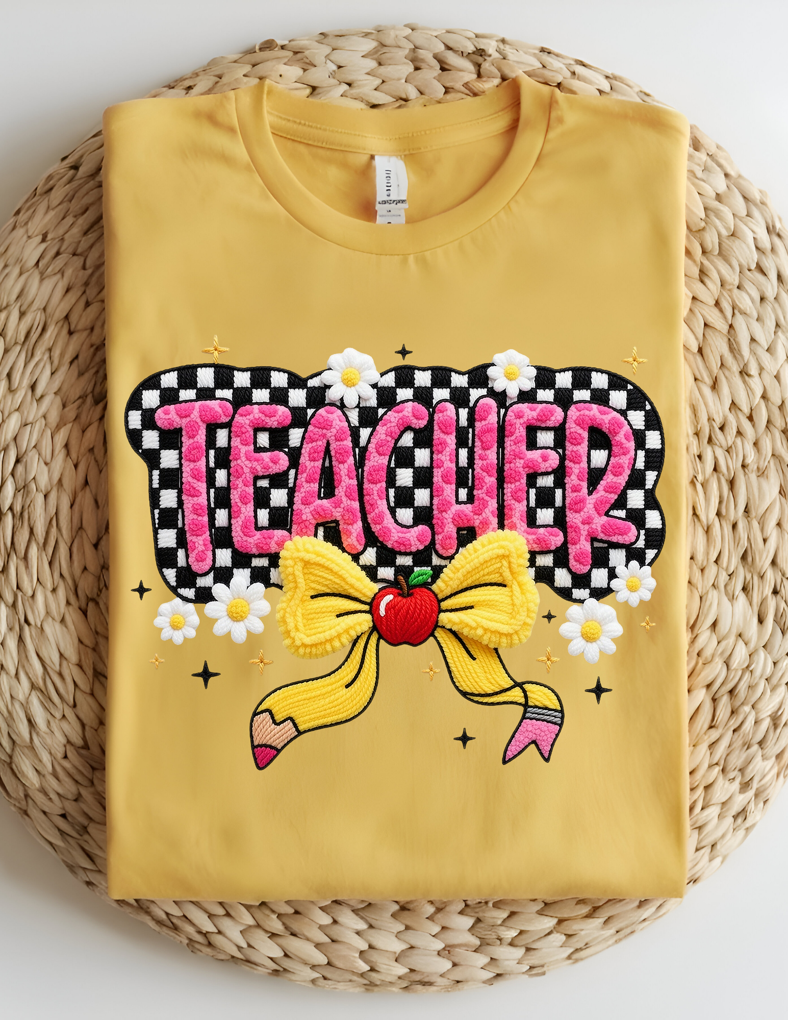 Coquette Teacher Bow Graphic Tee