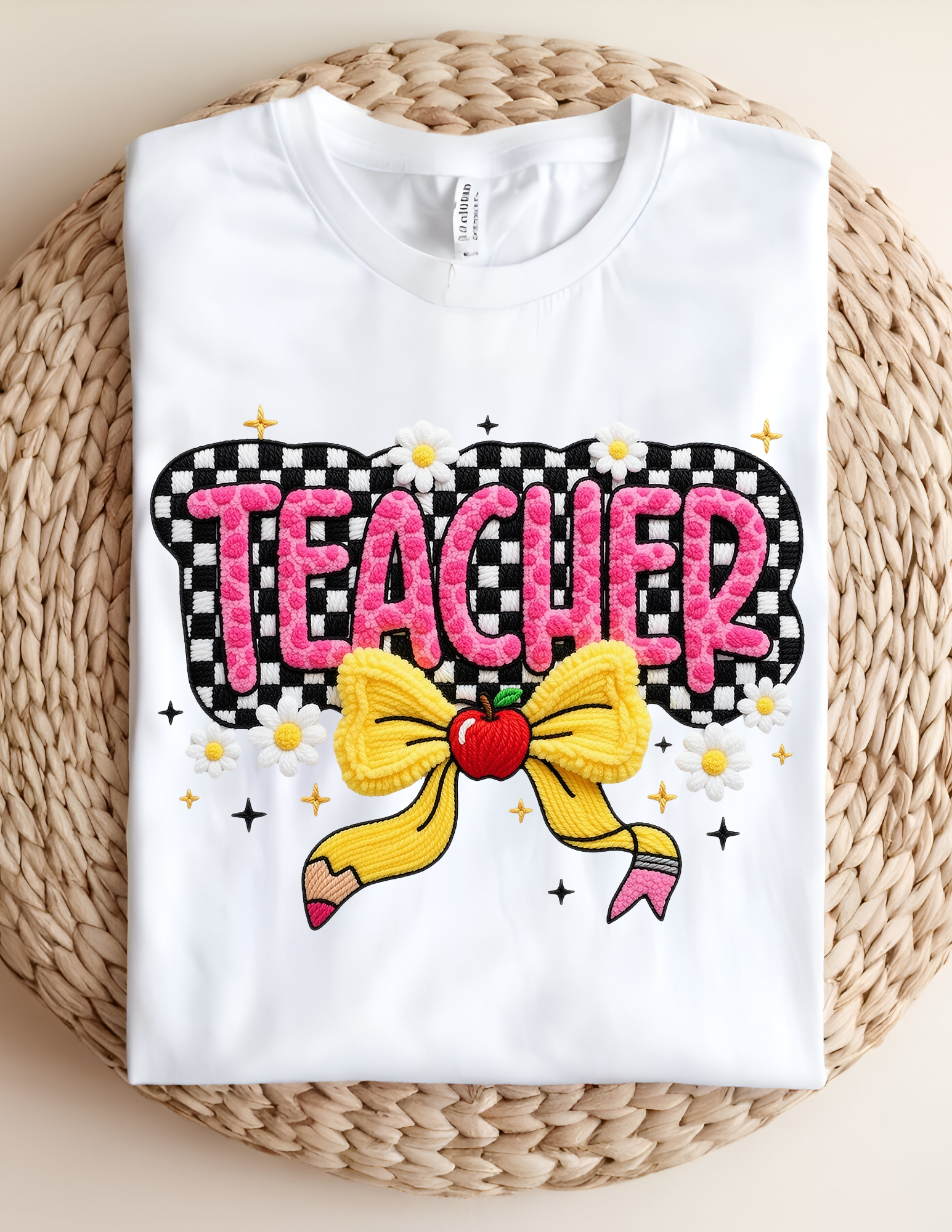 Coquette Teacher Bow Graphic Tee