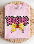 Coquette Teacher Bow Graphic Tee