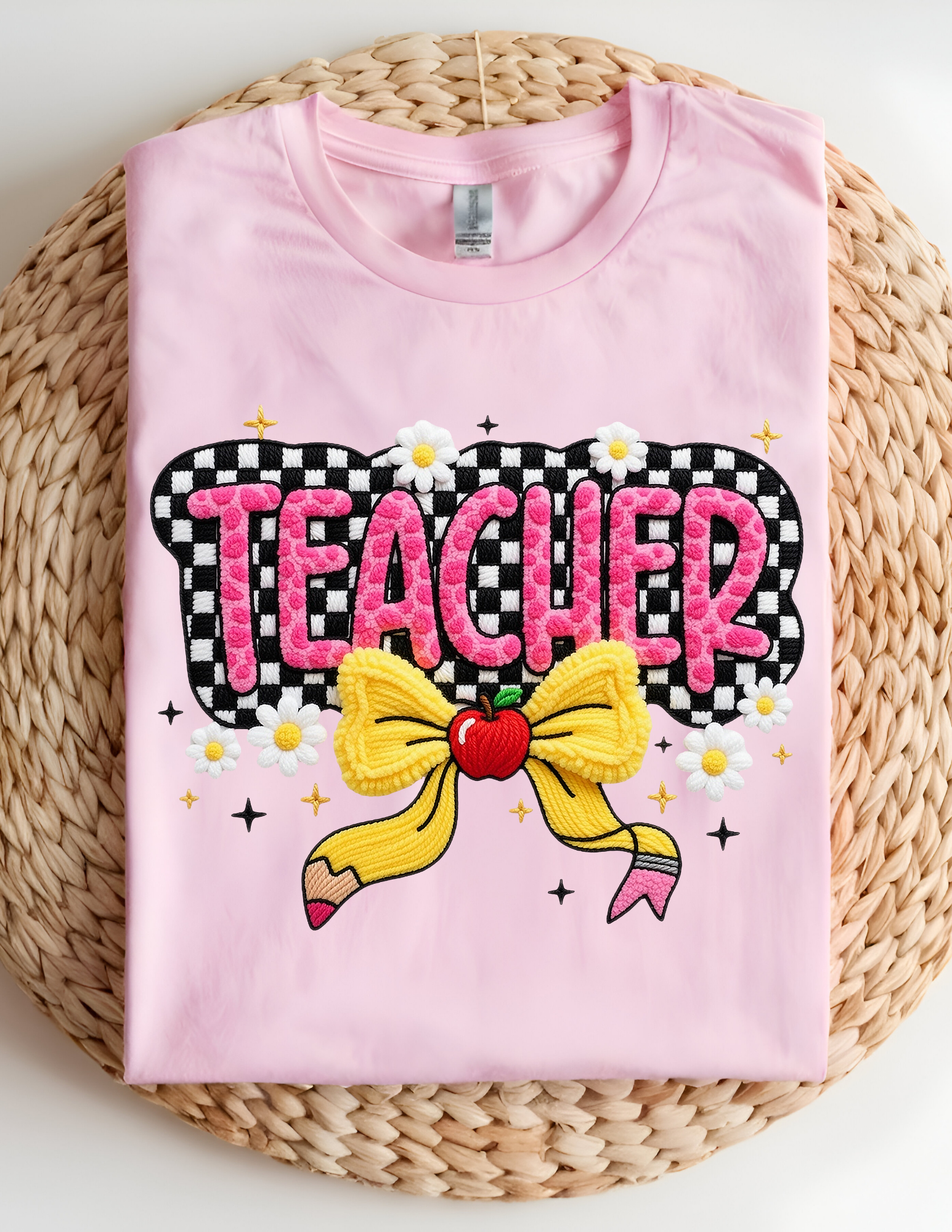 Coquette Teacher Bow Graphic Tee